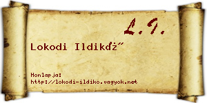 Lokodi Ildikó névjegykártya